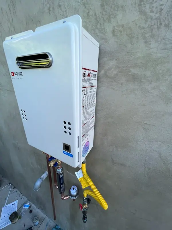 Tankless water heater installation for Chase homes