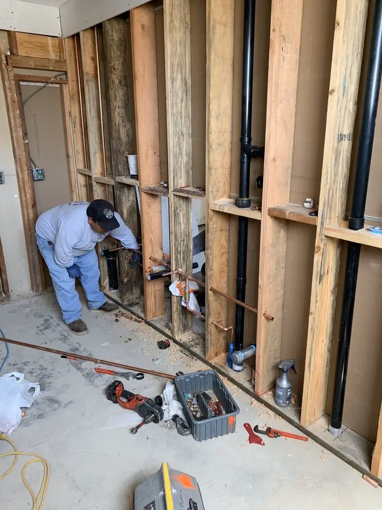 Commercial rough-in plumbing for Gas Line Repair in Chase
